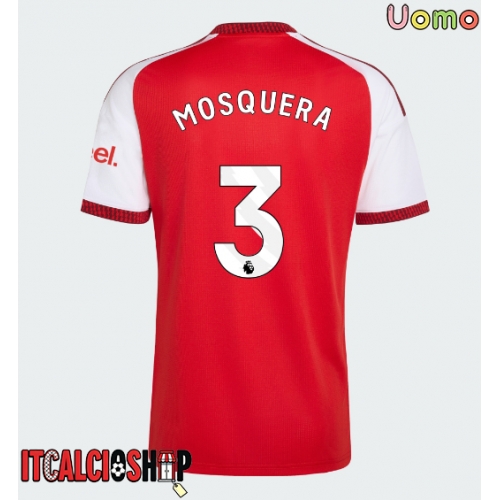 Arsenal Cristhian Mosquera #3 Prima Maglia 2026-27 Manica Corta